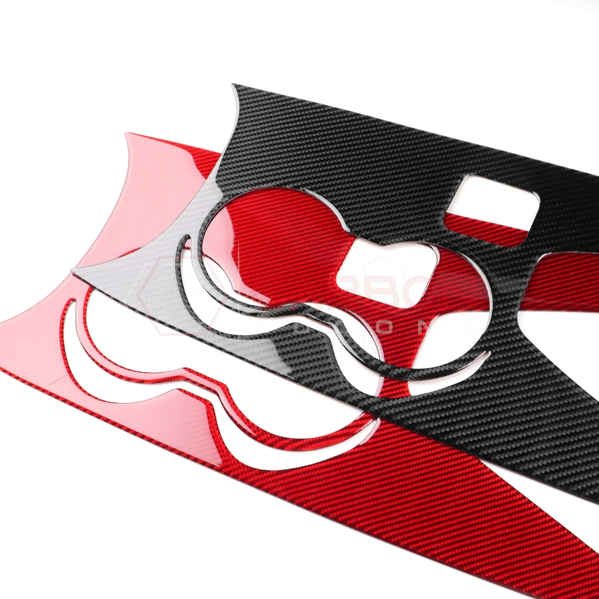 Real Carbon Fiber Center Console Overlay for 2024+ Ford Mustang