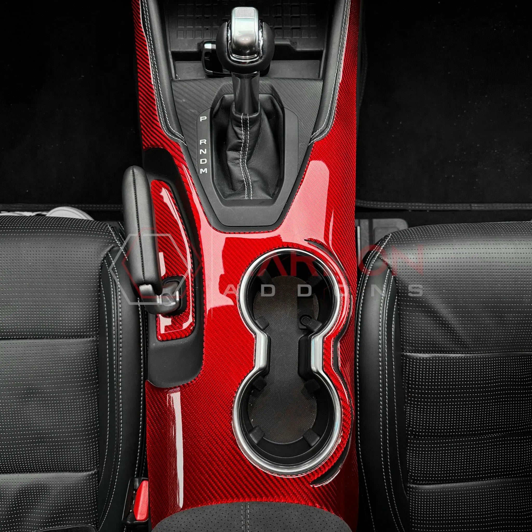 Real Carbon Fiber Center Console Overlay for 2024+ Ford Mustang