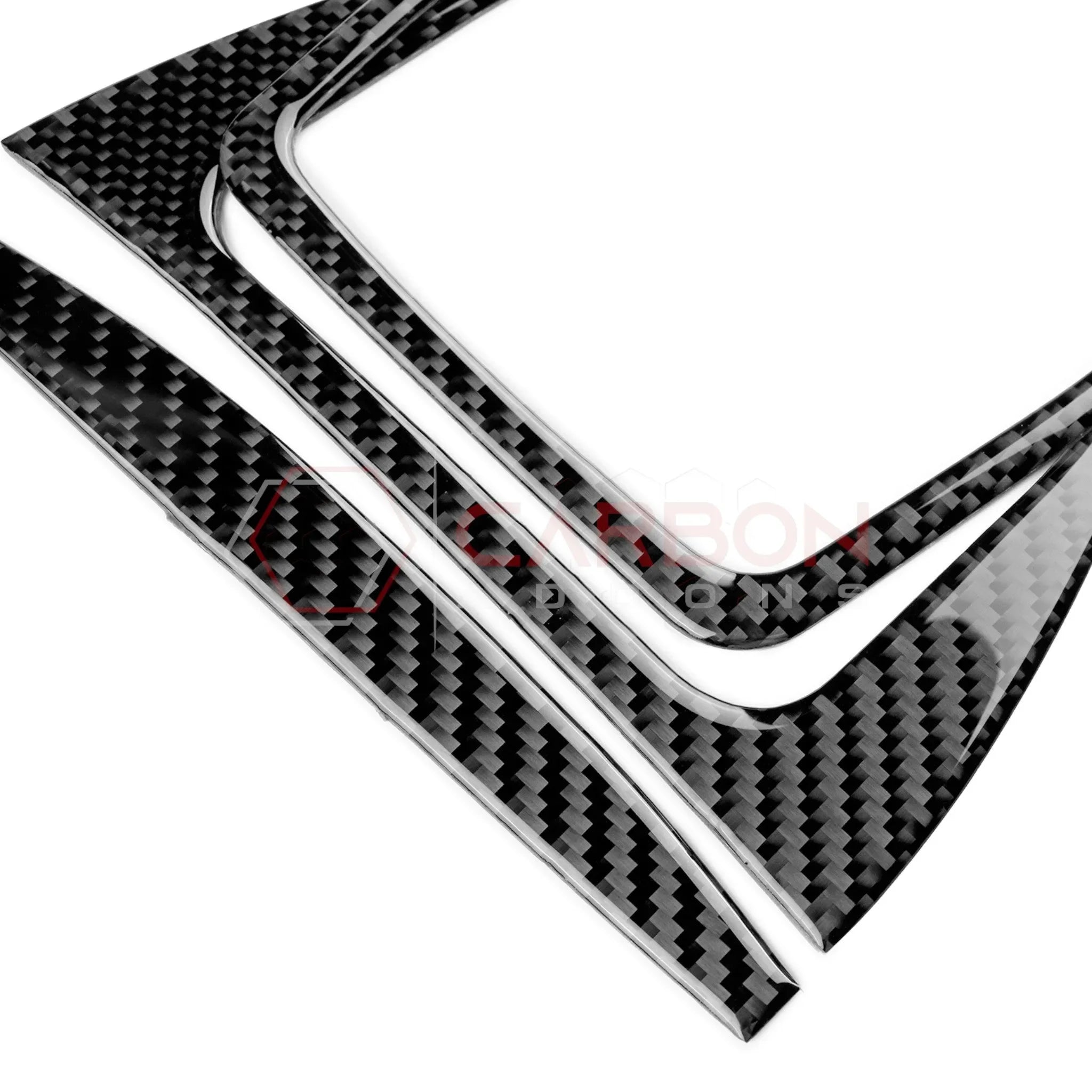Real Carbon Fiber Gear Shifter Trim Overlay for 2024+ Ford Mustang