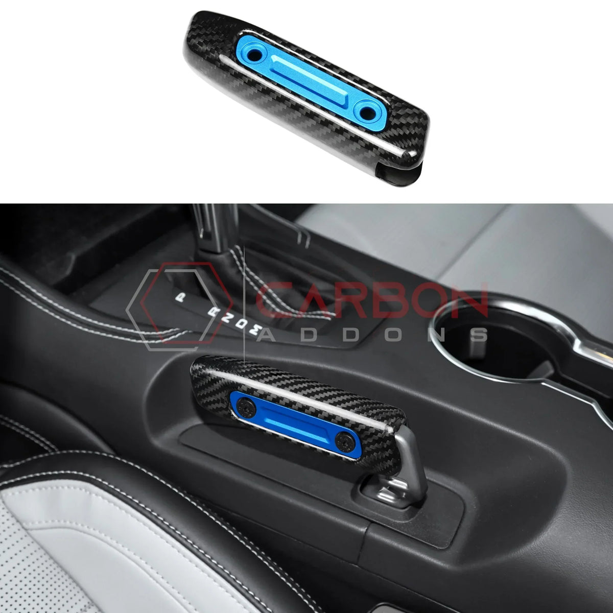 Direct Replacement Carbon Fiber Handbrake Handle for 2024+ Ford Mustang