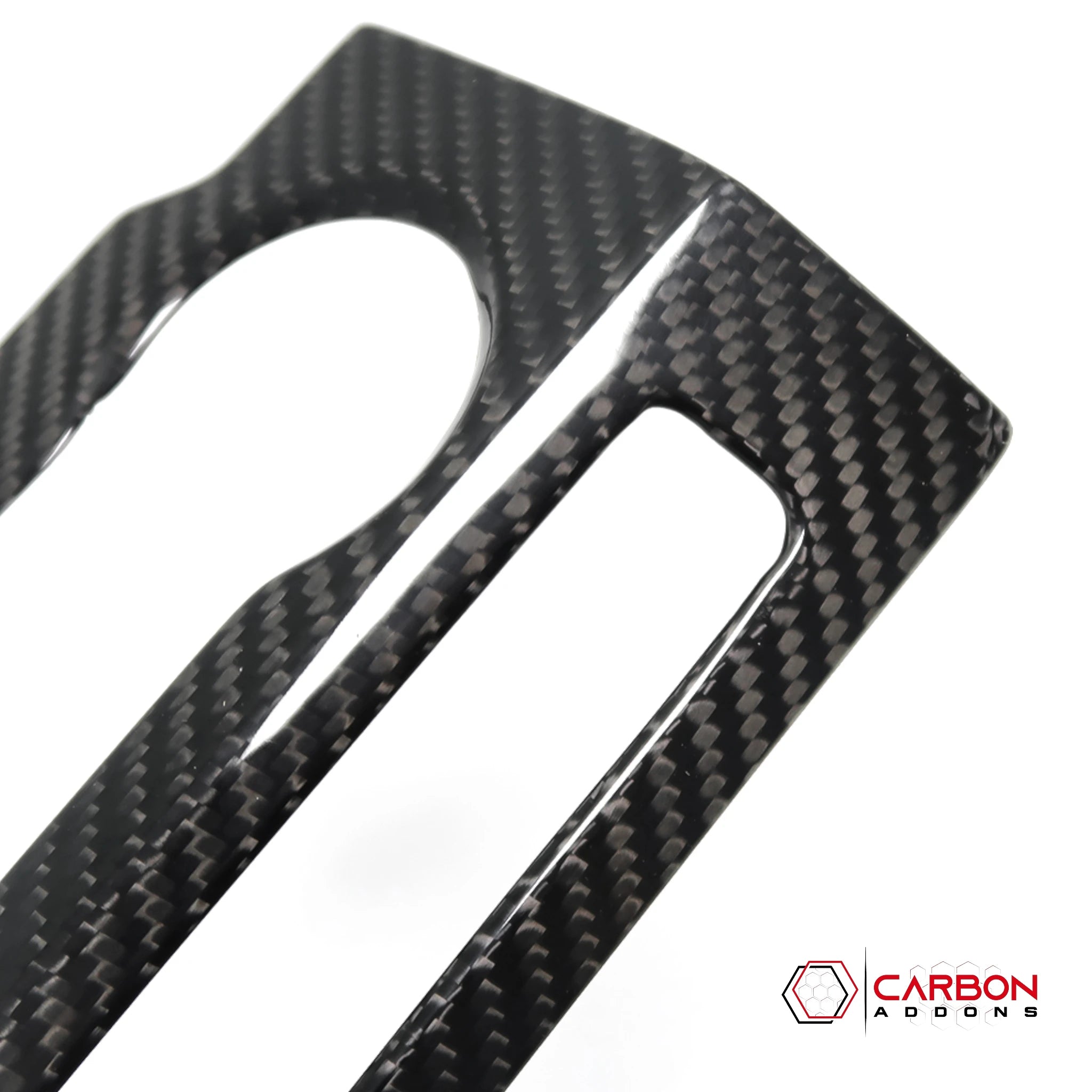 Real Carbon Fiber Radio Control Button Trim Cover for Ford F-150 2015-2020