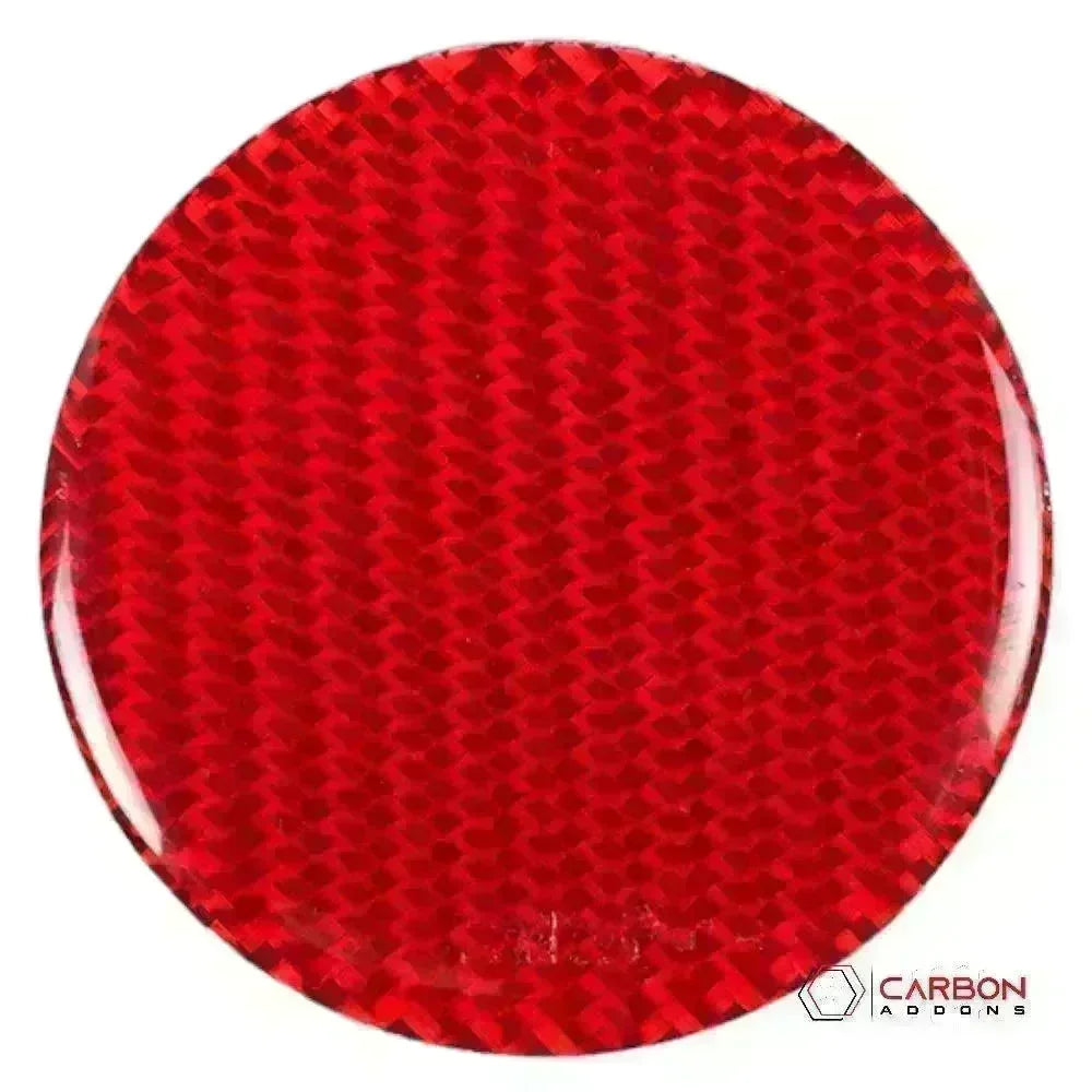 Red carbon fiber accent trim for American muscle cars and trucks