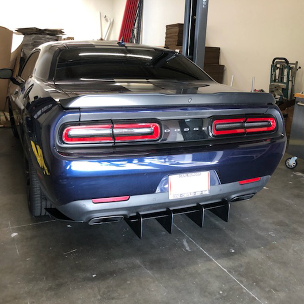 Dodge Challenger 2015–2023 Standard Deluxe Rear Diffuser – HDPE & Aluminum | ZL1 Addons