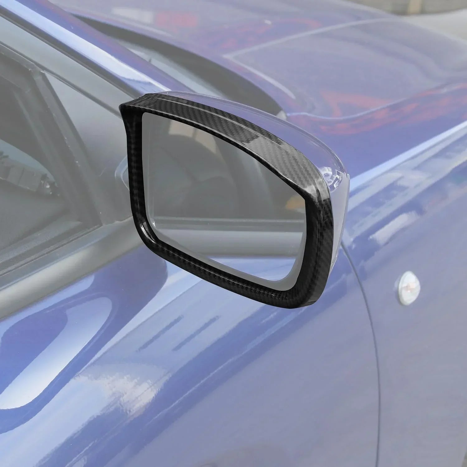 2011–2024 Dodge Charger / Chrysler 300 Carbon Fiber Side Mirror Rain Visor Eyebrow Covers – Real Dry Carbon Fiber (2pcs)