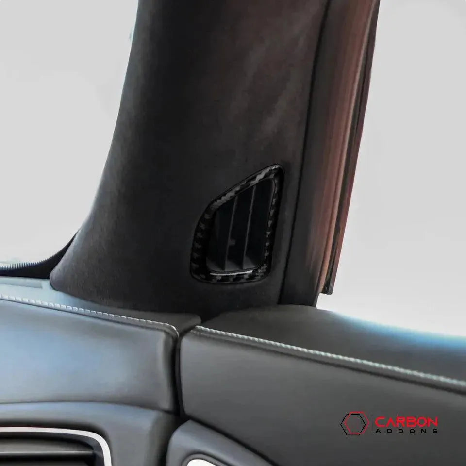 C7 Corvette 2014-2019 Carbon Fiber A-Pillar Vents Trim Overlay - carbonaddons Carbon Fiber Parts, Accessories, Upgrades, Mods