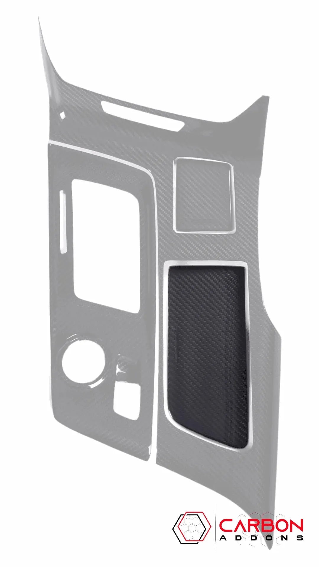 C7 Corvette 2014-2019 Carbon Fiber Center Console Storage Compartment Cover - carbonaddons Carbon Fiber Parts, Accessories, Upgrades, Mods