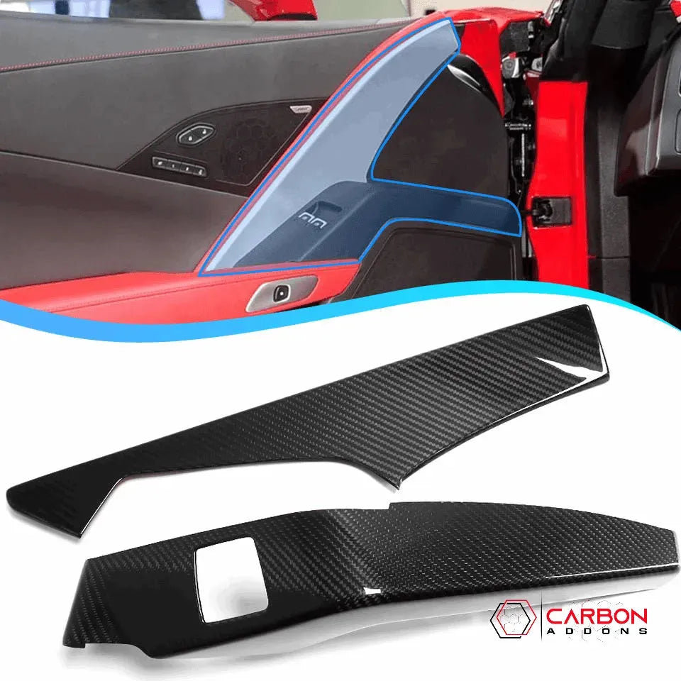 C7 Corvette 2014-2019 Carbon Fiber Driver Side Door & Window Switch Panel Cover - carbonaddons Carbon Fiber Parts, Accessories, Upgrades, Mods