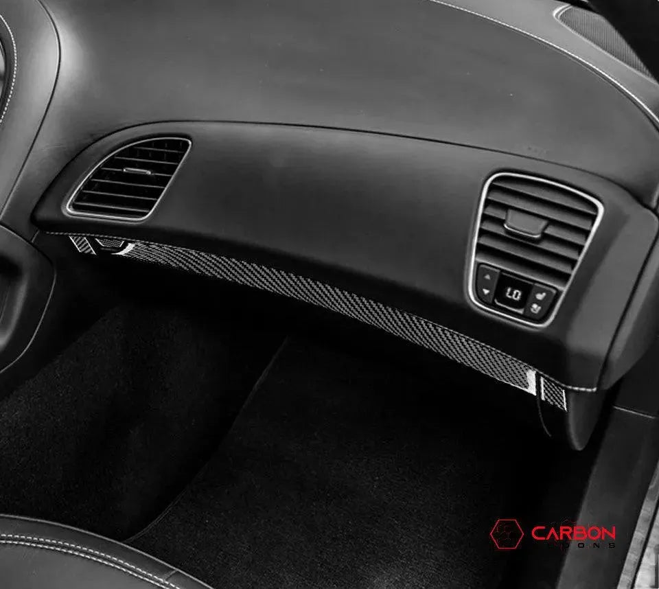 C7 Corvette 2014-2019 Carbon Fiber Glove Box Trim Overlay - carbonaddons Carbon Fiber Parts, Accessories, Upgrades, Mods