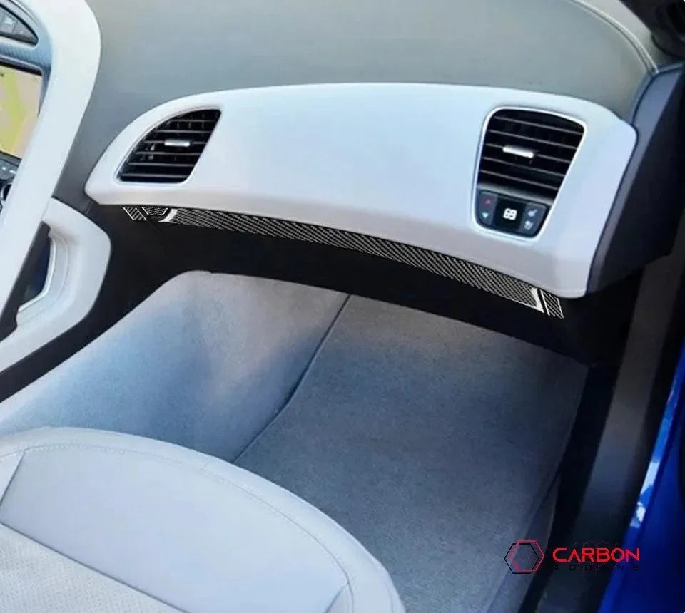 C7 Corvette 2014-2019 Carbon Fiber Glove Box Trim Overlay - carbonaddons Carbon Fiber Parts, Accessories, Upgrades, Mods