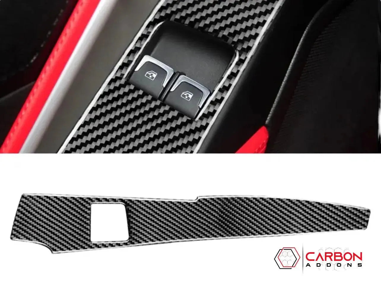 C7 Corvette 2014-2019 Door Panel Trim Carbon Fiber Overlay - carbonaddons Carbon Fiber Parts, Accessories, Upgrades, Mods