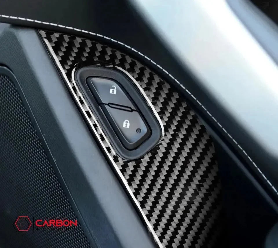 C7 Corvette 2014-2019 Door Panel Trim Carbon Fiber Overlay - carbonaddons Carbon Fiber Parts, Accessories, Upgrades, Mods