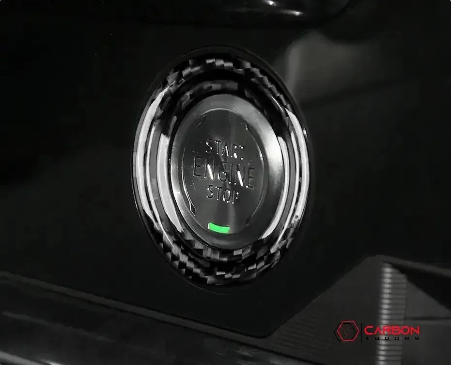 C8 2020+ Chevy Corvette Start Stop Button Carbon Fiber Surround Trim Cover - carbonaddons Carbon Fiber Parts, Accessories, Upgrades, Mods