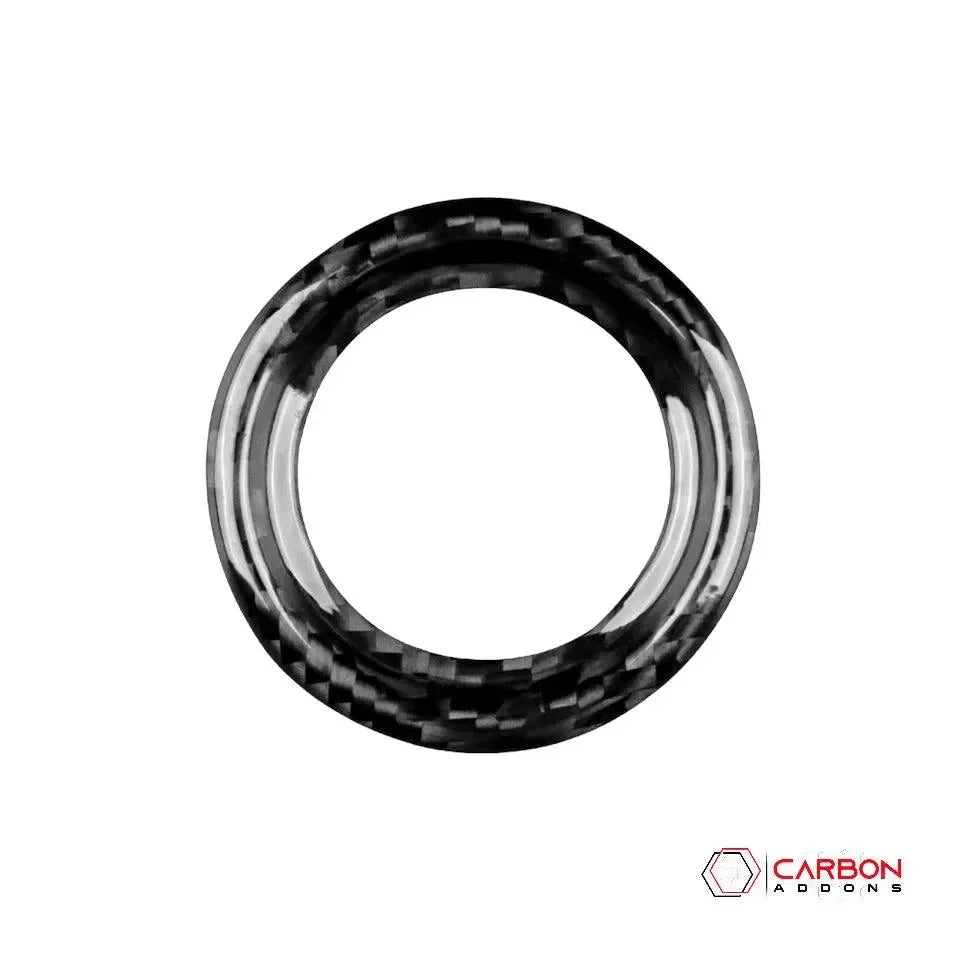 C8 2020+ Chevy Corvette Start Stop Button Carbon Fiber Surround Trim Cover - carbonaddons Carbon Fiber Parts, Accessories, Upgrades, Mods