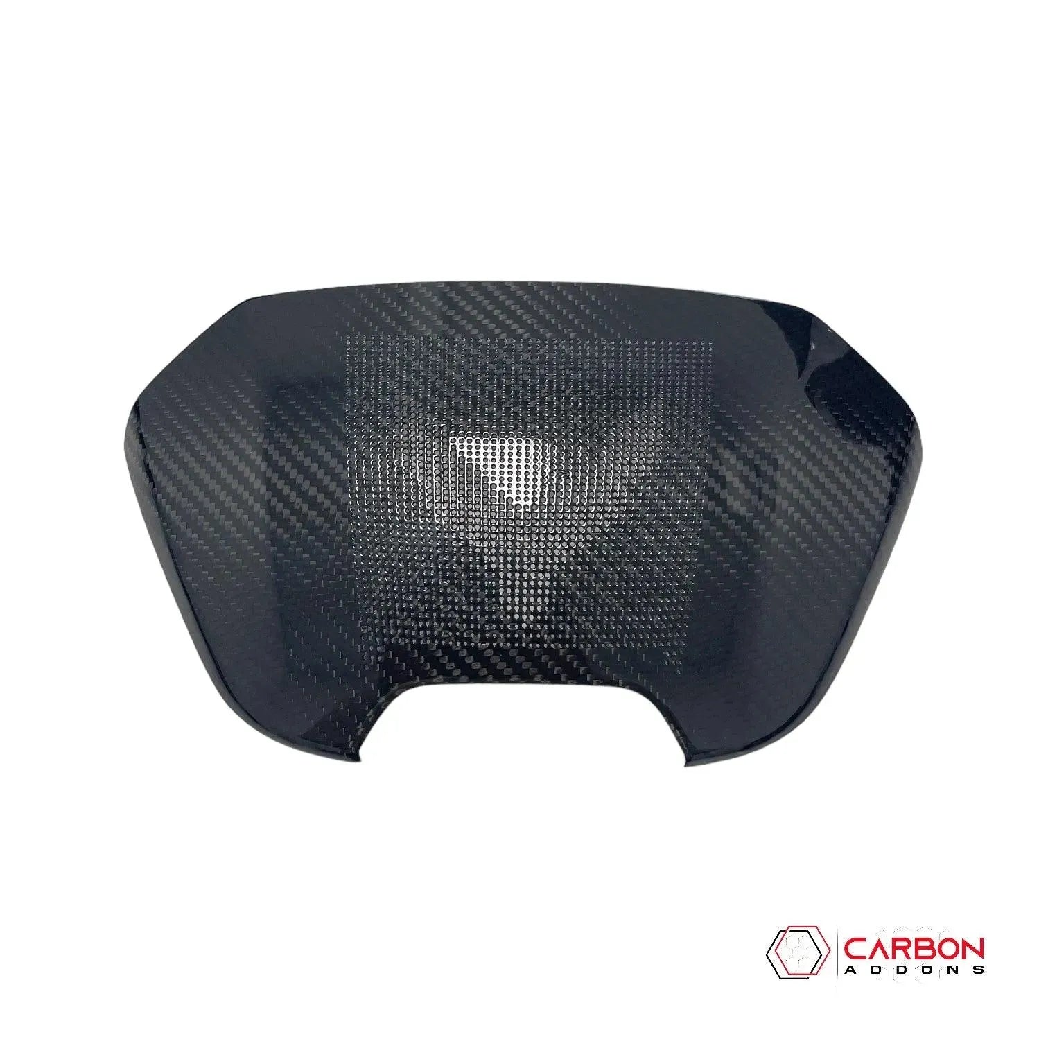C8 2020+ Chevy Corvette Waterfall Speaker Trim Carbon Fiber Cover with Corvette Logo - carbonaddons Carbon Fiber Parts, Accessories, Upgrades, Mods