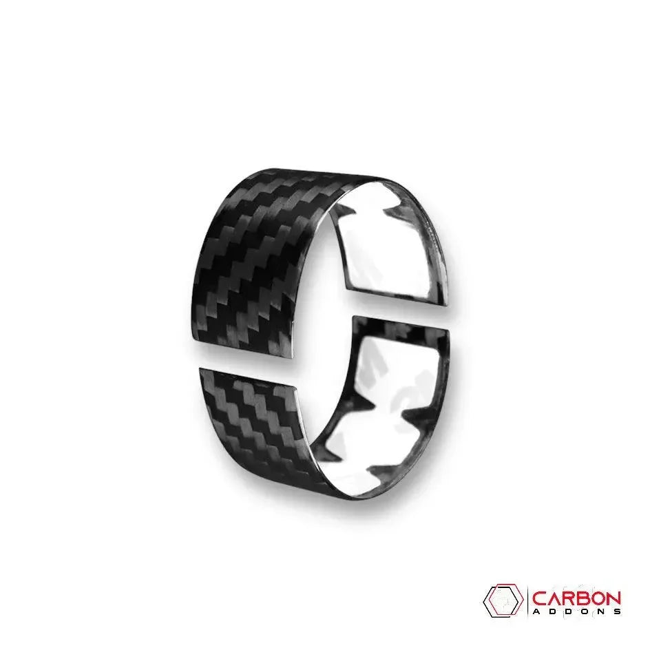 C8 2020+ Corvette Steering Wheel Racing Stripe Carbon Fiber Covers - carbonaddons Carbon Fiber Parts, Accessories, Upgrades, Mods