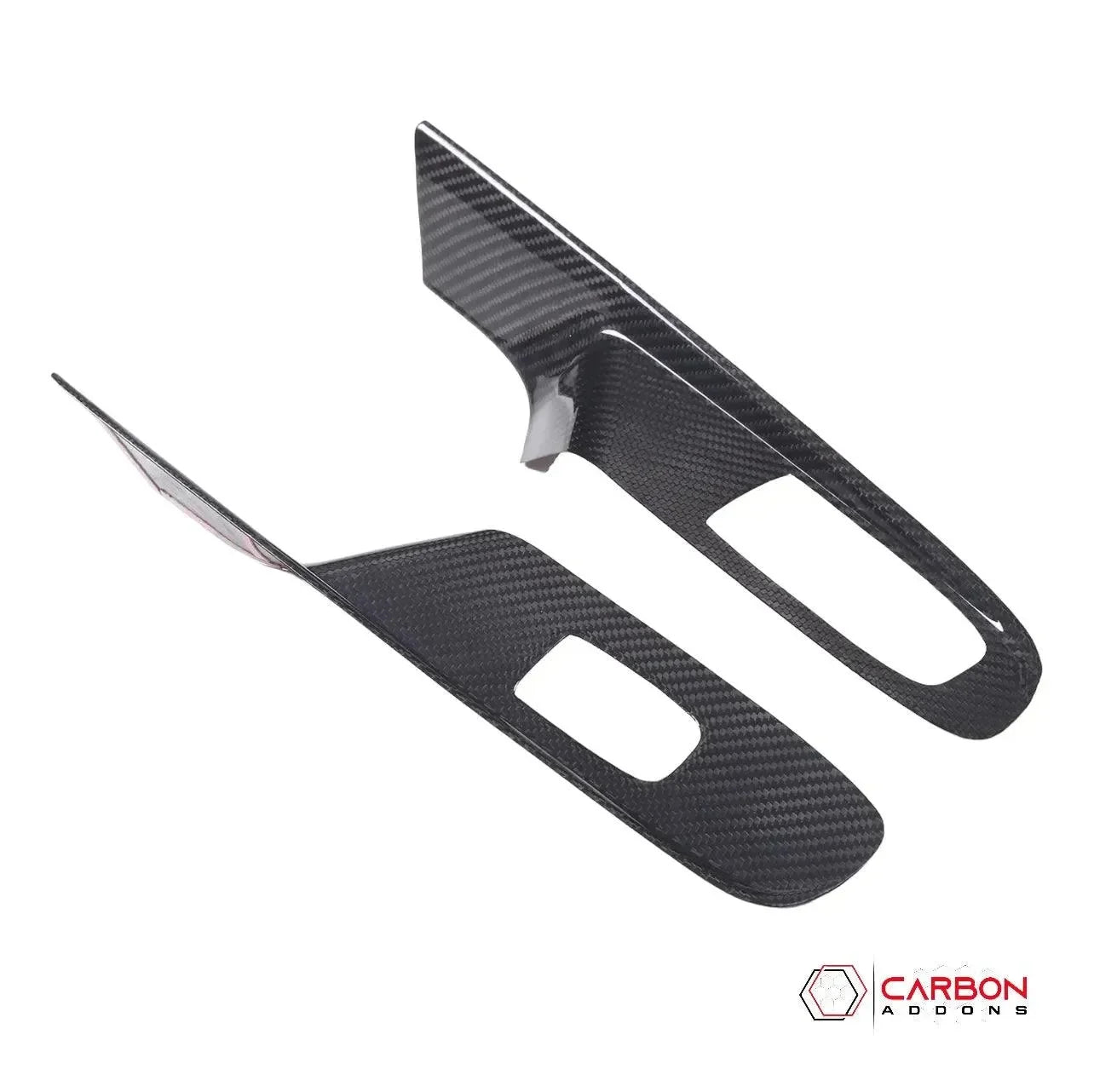 C8 Corvette 2020+ Real Carbon Fiber Window Switch Trim Cover - carbonaddons Carbon Fiber Parts, Accessories, Upgrades, Mods