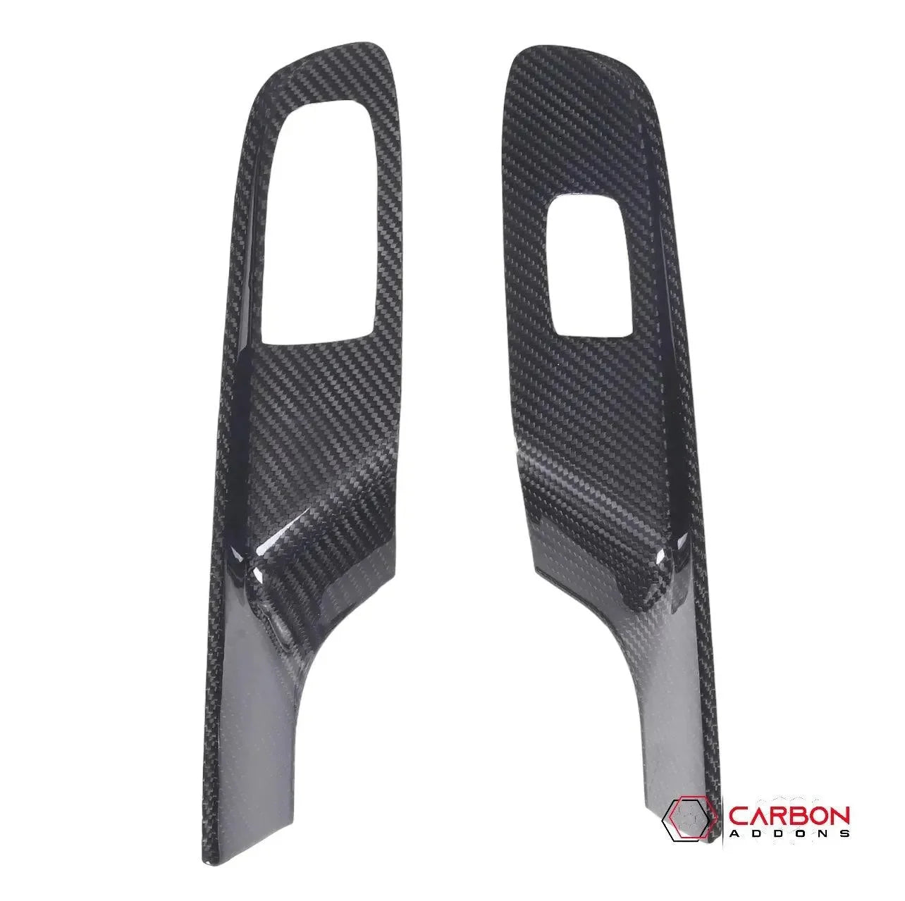 C8 Corvette 2020+ Real Carbon Fiber Window Switch Trim Cover - carbonaddons Carbon Fiber Parts, Accessories, Upgrades, Mods