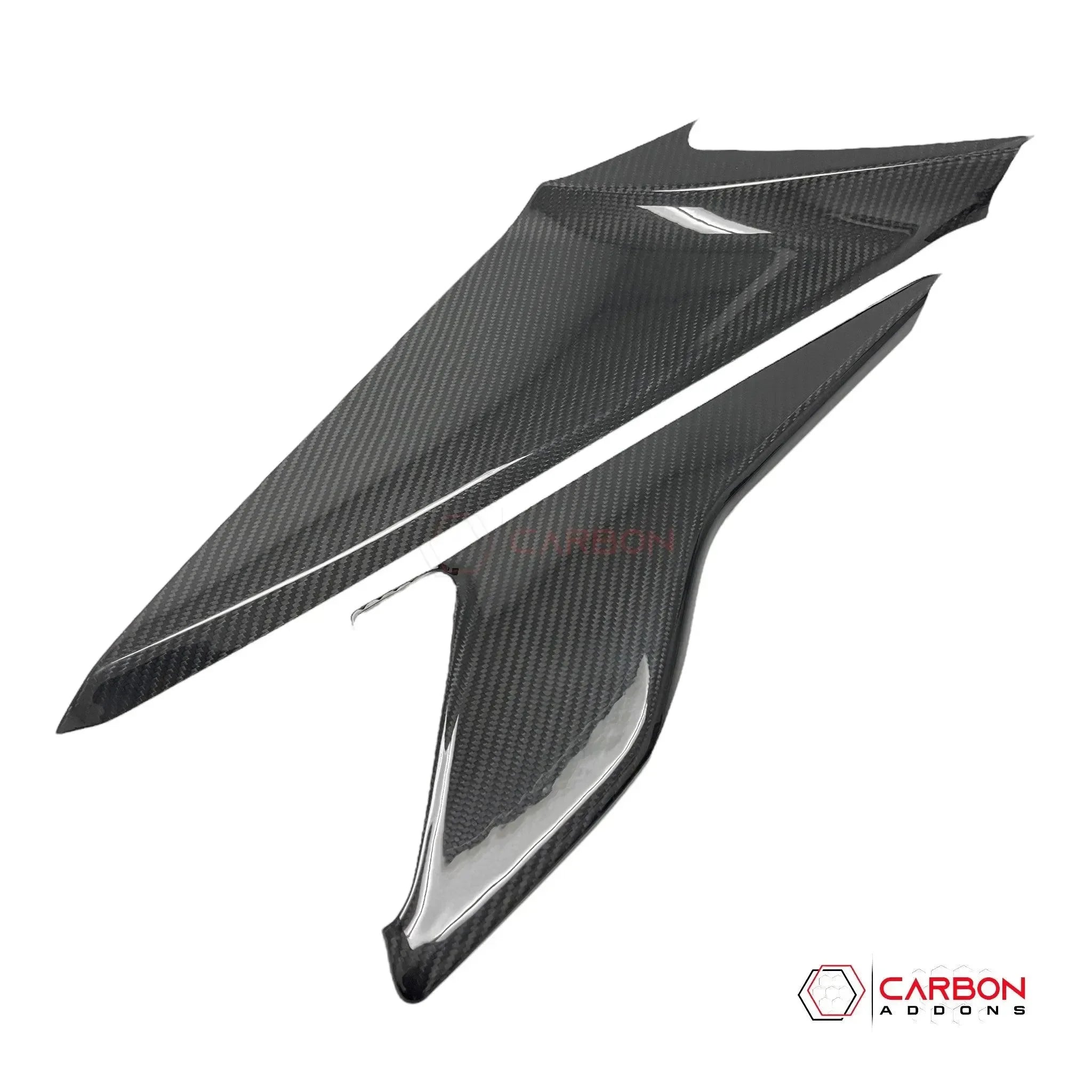 C8 Corvette Carbon Fiber Center Console Side Trim Covers - carbonaddons Carbon Fiber Parts, Accessories, Upgrades, Mods