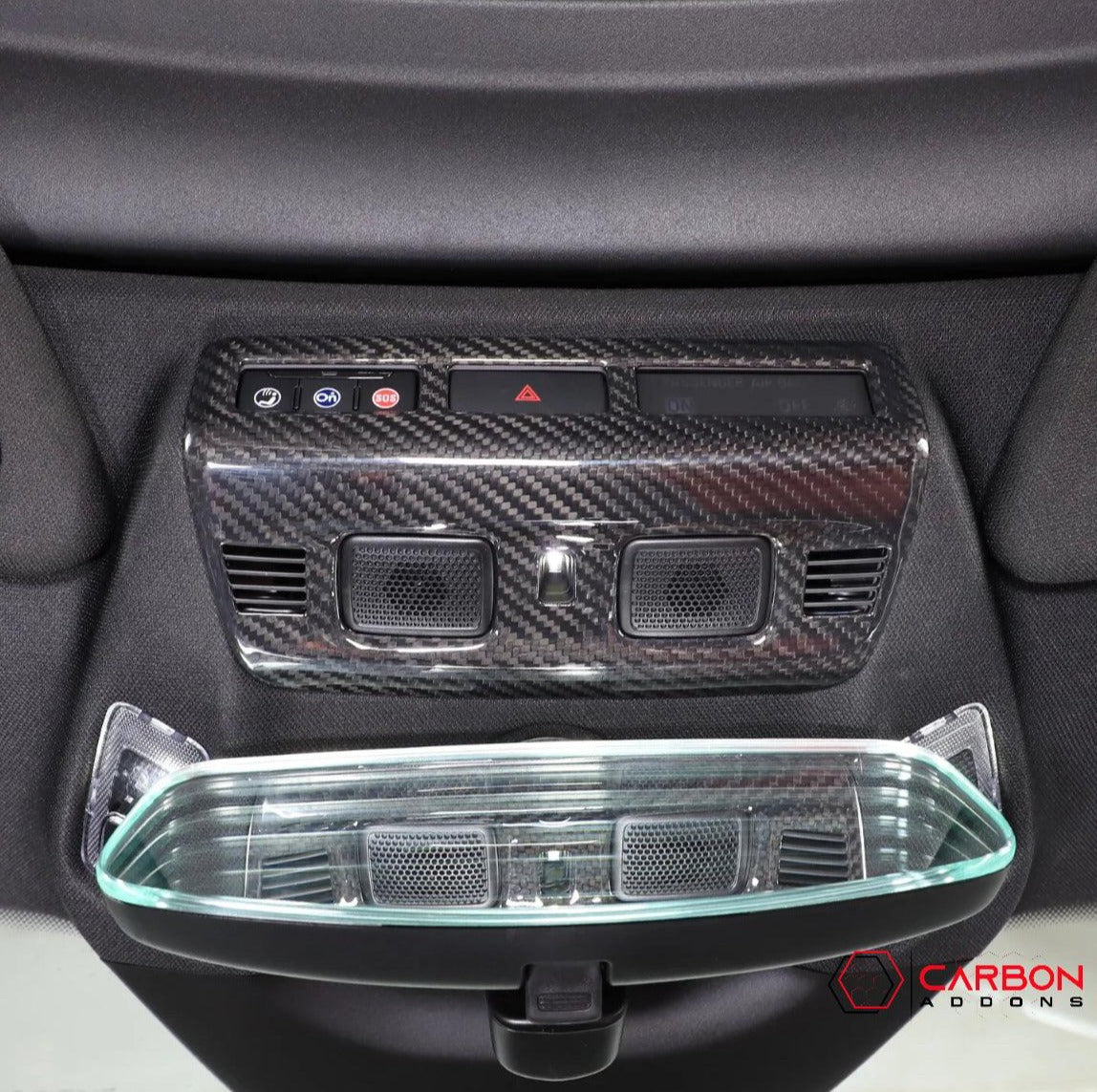 C8 Corvette Carbon Fiber Overhead Dome light trim Cover - carbonaddons Carbon Fiber Parts, Accessories, Upgrades, Mods