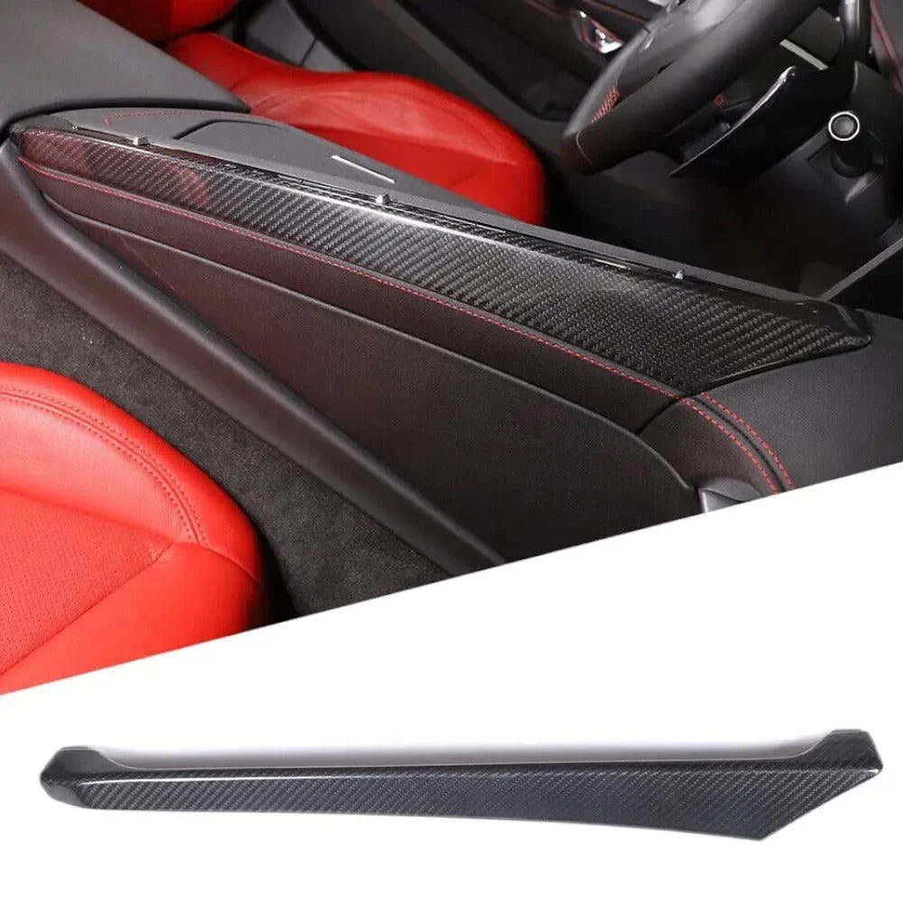 C8 Corvette Carbon Fiber Upper Right Center Console Cover - carbonaddons Carbon Fiber Parts, Accessories, Upgrades, Mods