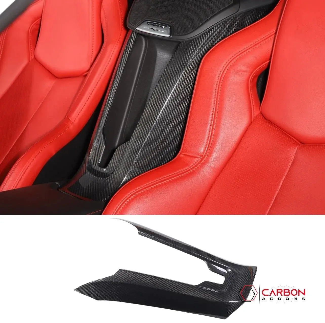C8 Corvette Carbon Fiber Waterfall Panel Trim Cover - carbonaddons Carbon Fiber Parts, Accessories, Upgrades, Mods