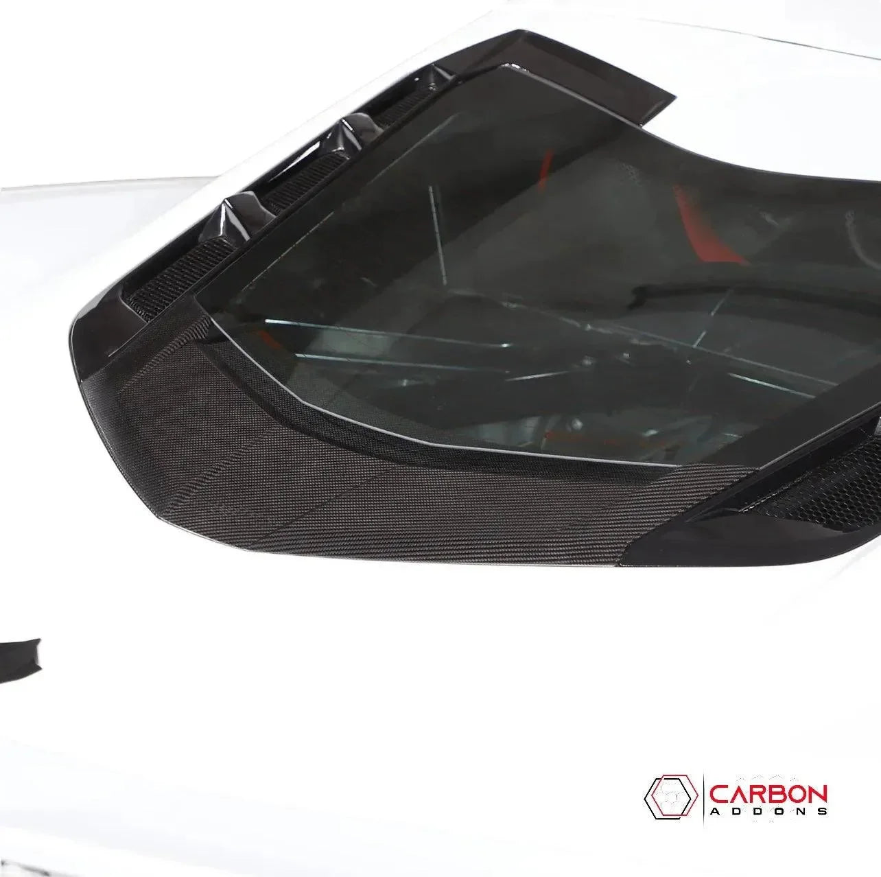 C8 Corvette Exterior Rear Lower Window Carbon Fiber Replacement Trim - carbonaddons Carbon Fiber Parts, Accessories, Upgrades, Mods