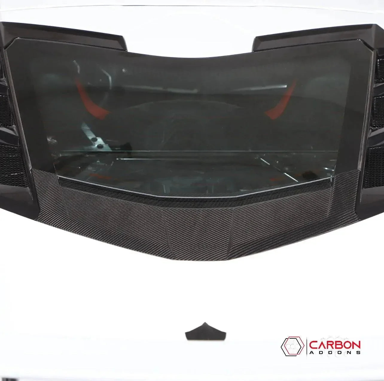 C8 Corvette Exterior Rear Lower Window Carbon Fiber Replacement Trim - carbonaddons Carbon Fiber Parts, Accessories, Upgrades, Mods