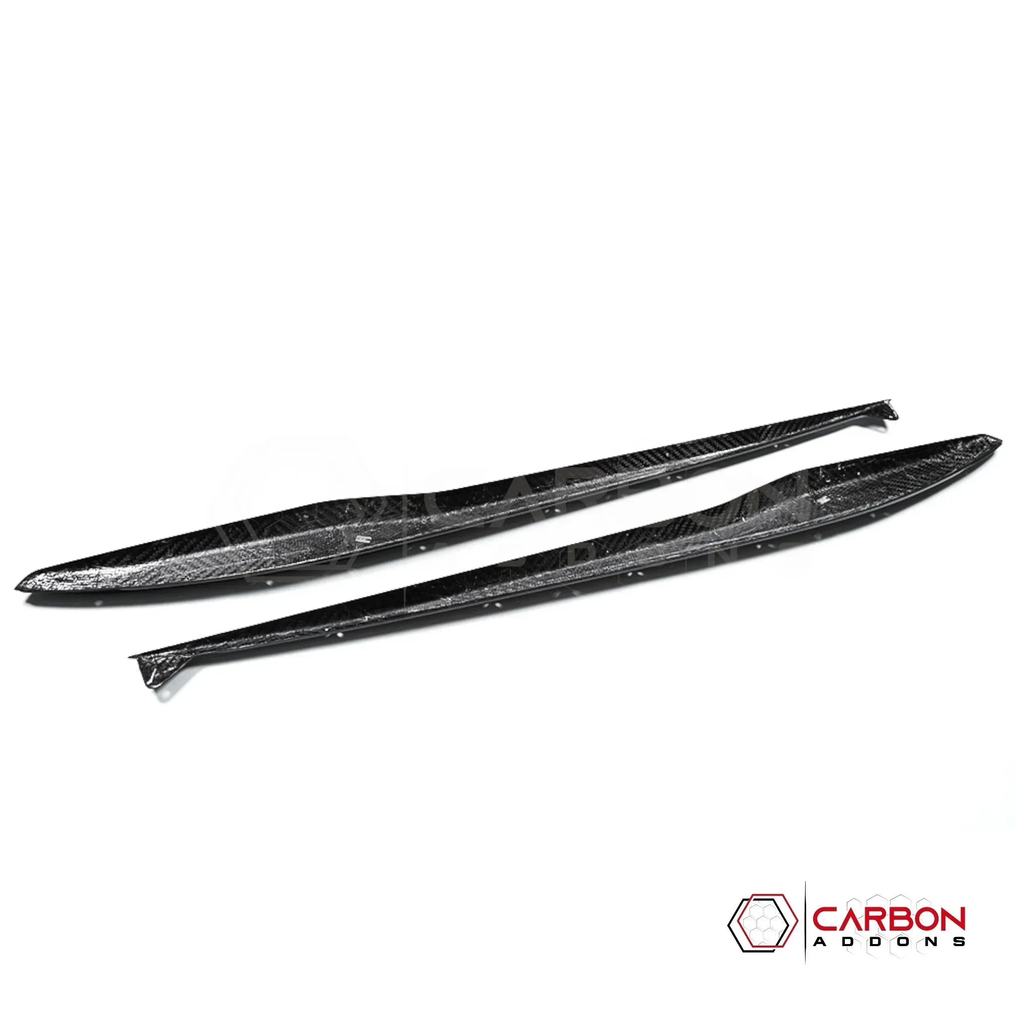 C8 Corvette Z06 & E-Ray DRY Carbon Fiber Side Skirts | 2023–2027 Real Dry Carbon OEM Fit