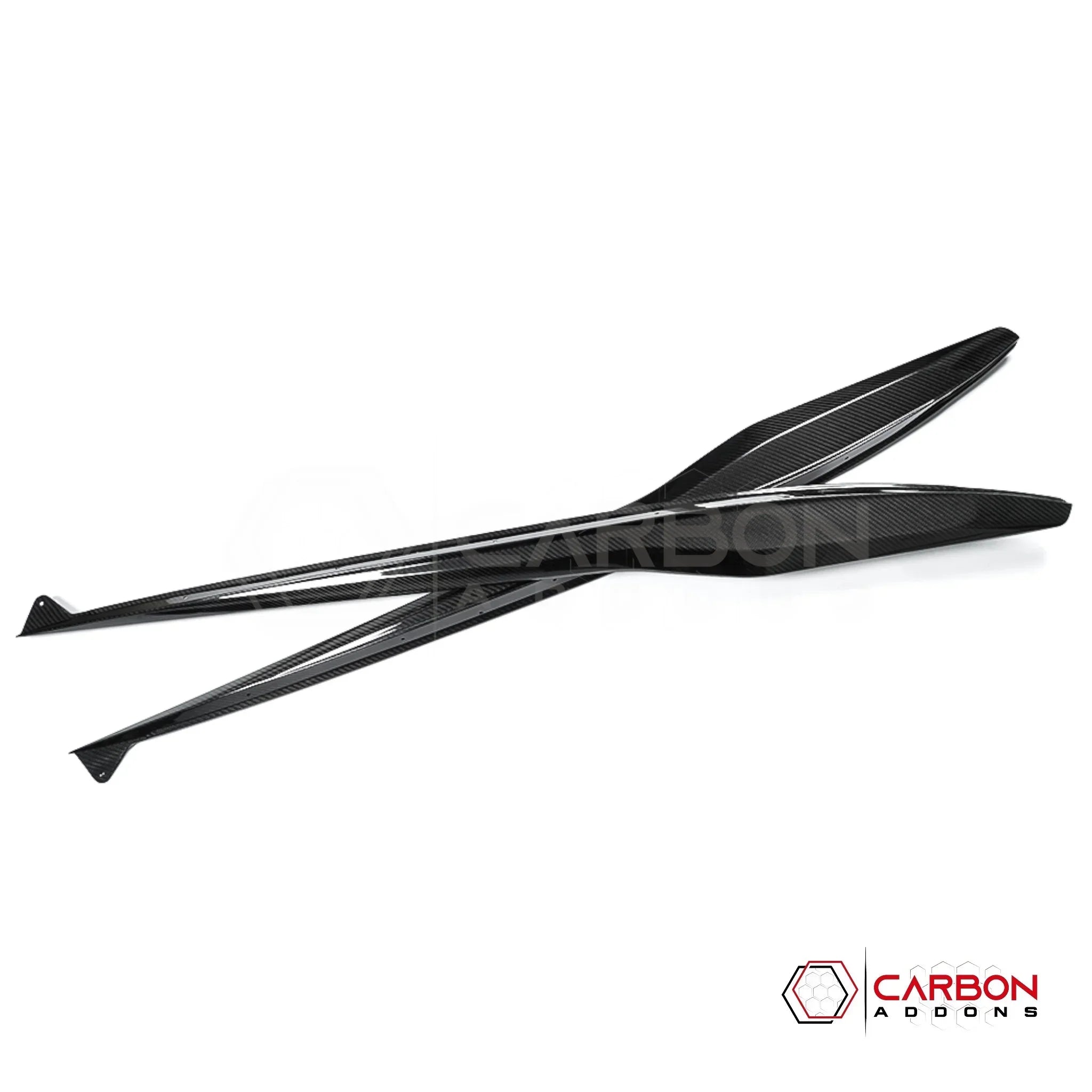 C8 Corvette Z06 & E-Ray DRY Carbon Fiber Side Skirts | 2023–2027 Real Dry Carbon OEM Fit
