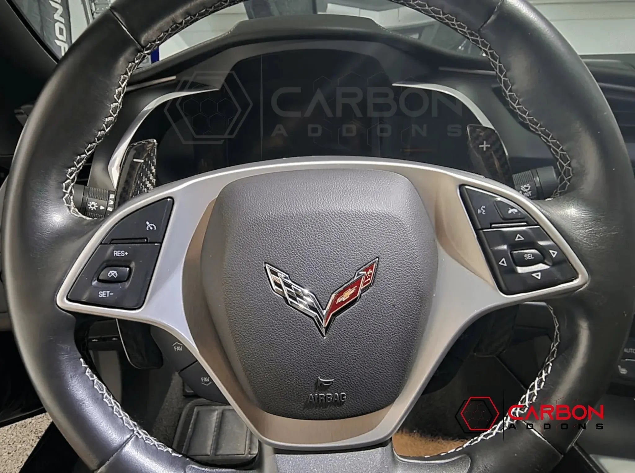 Camaro/Corvette Extended Carbon Fiber Paddle Shifter - carbonaddons Carbon Fiber Parts, Accessories, Upgrades, Mods