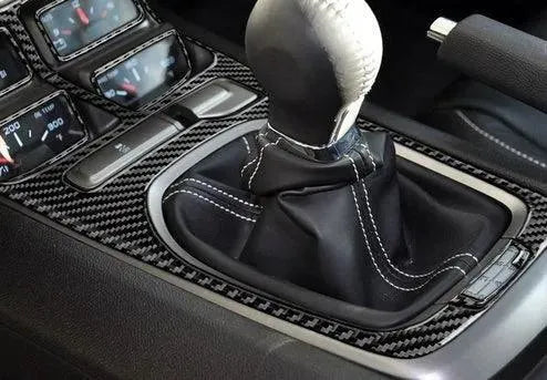 Carbon Fiber Center Console Overlay for Chevrolet Camaro 2010-2015 - carbonaddons Carbon Fiber Parts, Accessories, Upgrades, Mods