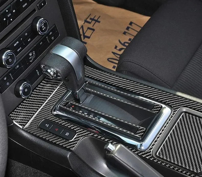 Real carbon fiber interior trim for car center console and gear shifter area