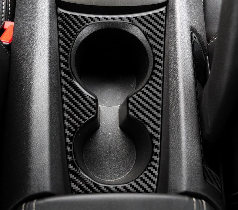 Carbon Fiber Cup Holder Panel Overlay for Chevrolet Camaro 2010-2015 - carbonaddons Carbon Fiber Parts, Accessories, Upgrades, Mods