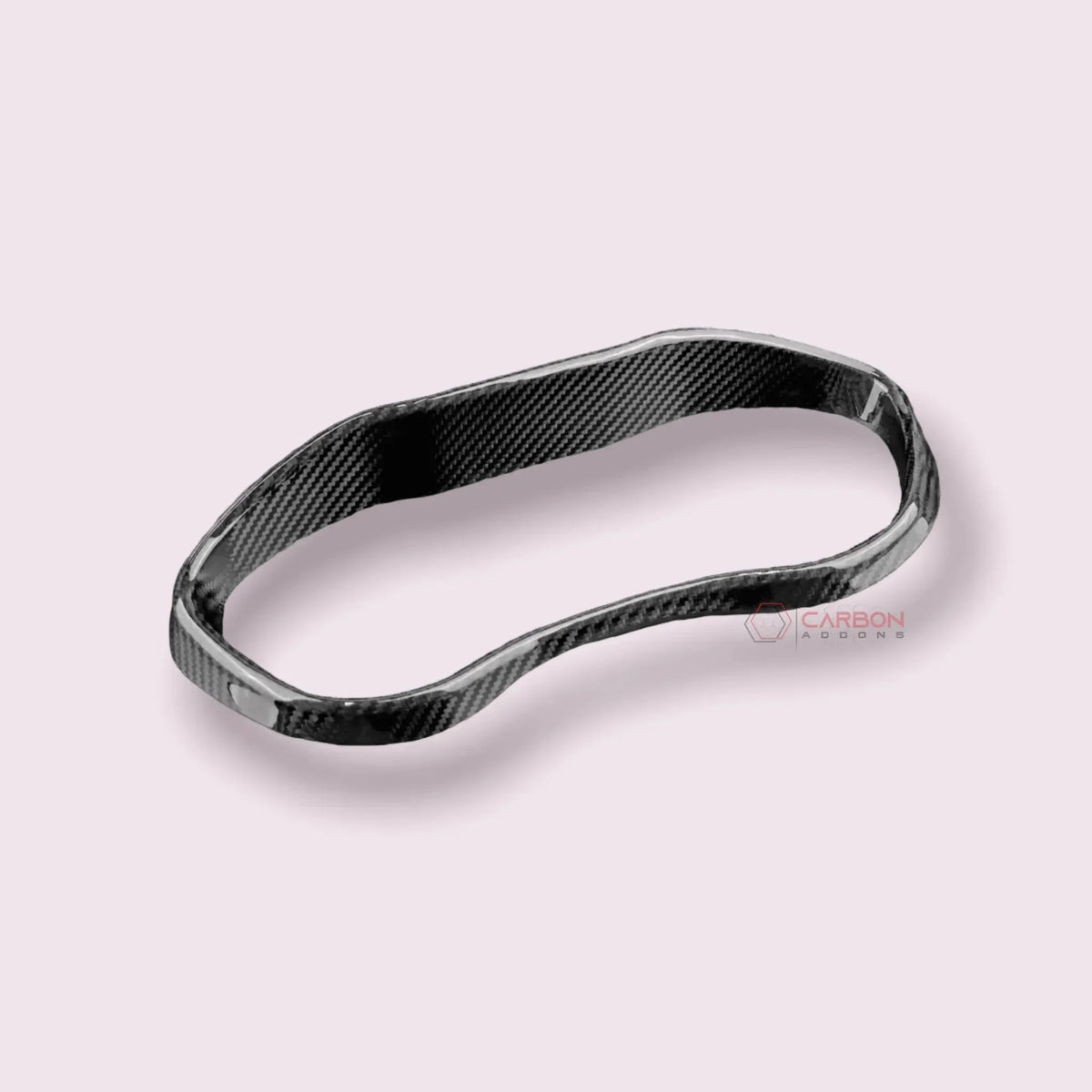 Real carbon fiber trim for American muscle cars, sleek black weave design