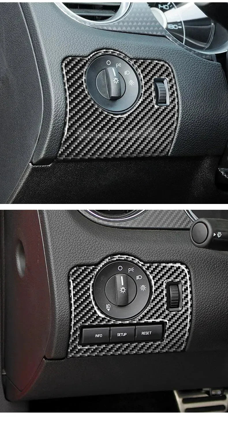 Real carbon fiber interior trim for car dashboard, enhancing Chevy, Ford, Dodge with sleek, durable styling.