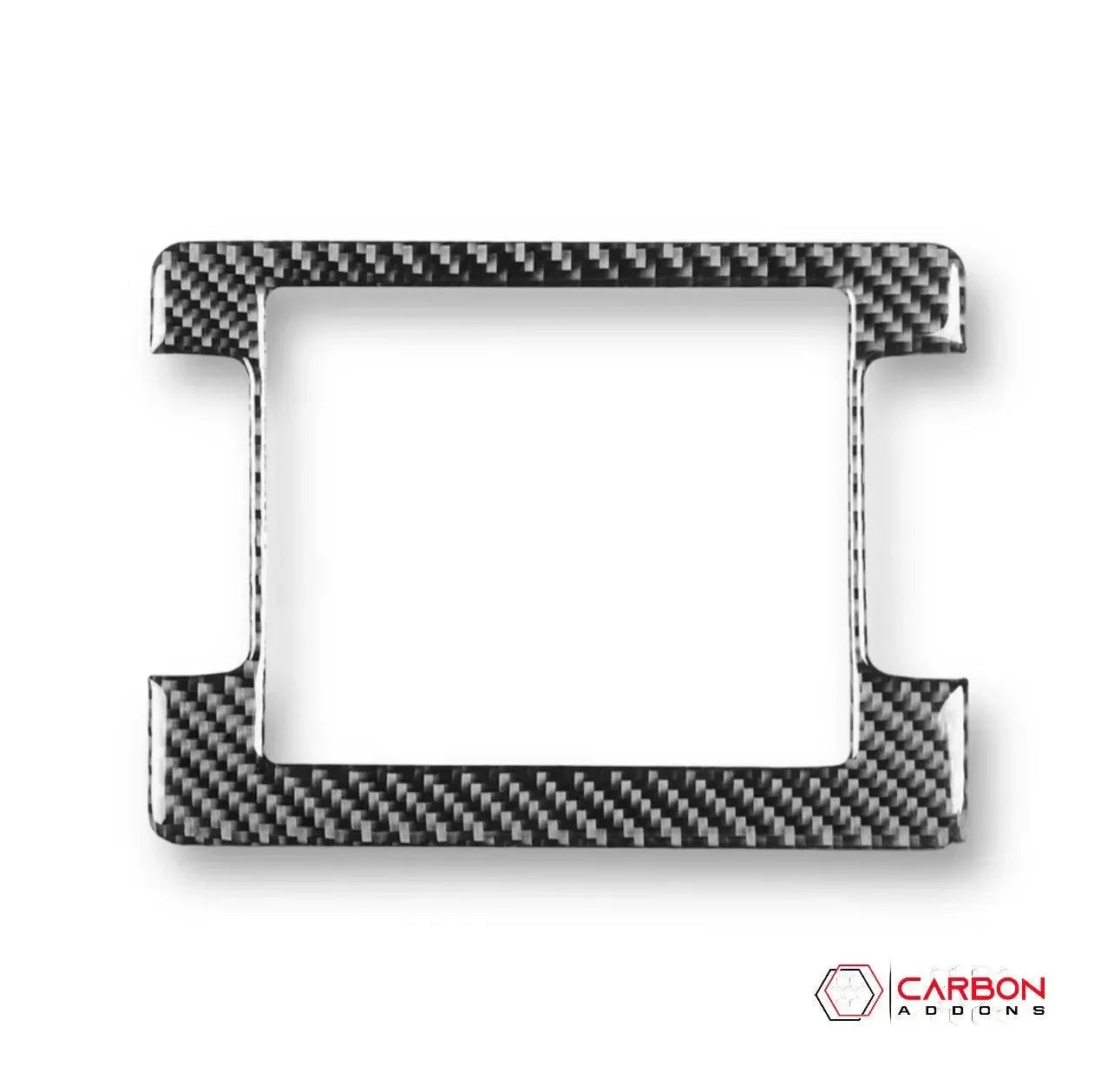 Carbon Fiber Infotainment Radio Screen Trim Overlay for Dodge Challenger 2015 - carbonaddons Carbon Fiber Parts, Accessories, Upgrades, Mods