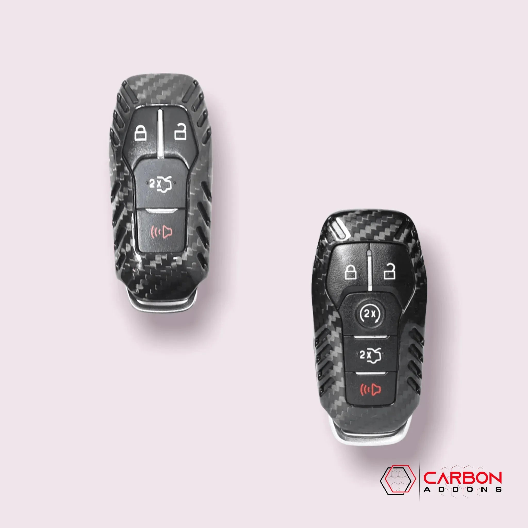 Carbon Fiber Key Fob Cover for 2015 2017 Ford Mustang