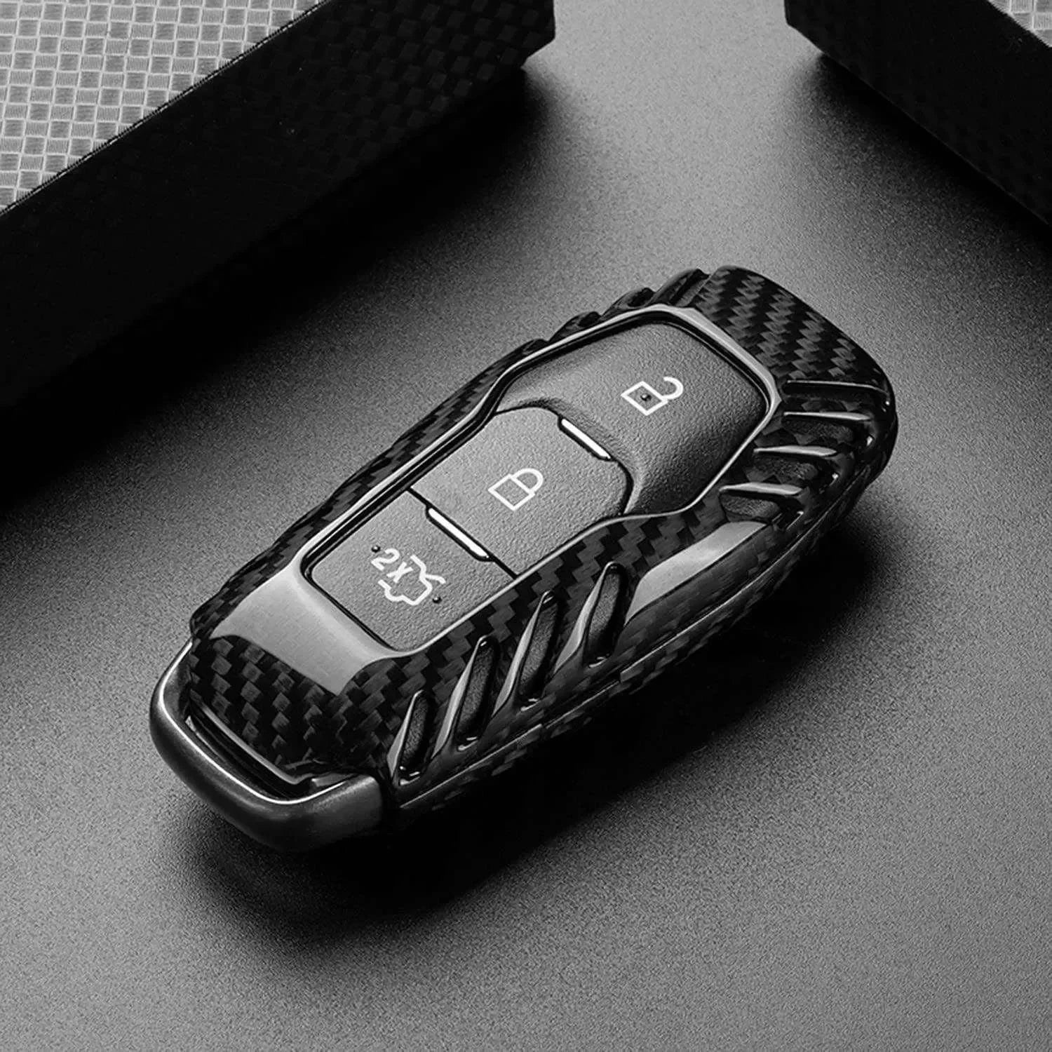 Carbon Fiber Key Fob Cover for 2015-2017 Ford Mustang - carbonaddons Carbon Fiber Parts, Accessories, Upgrades, Mods