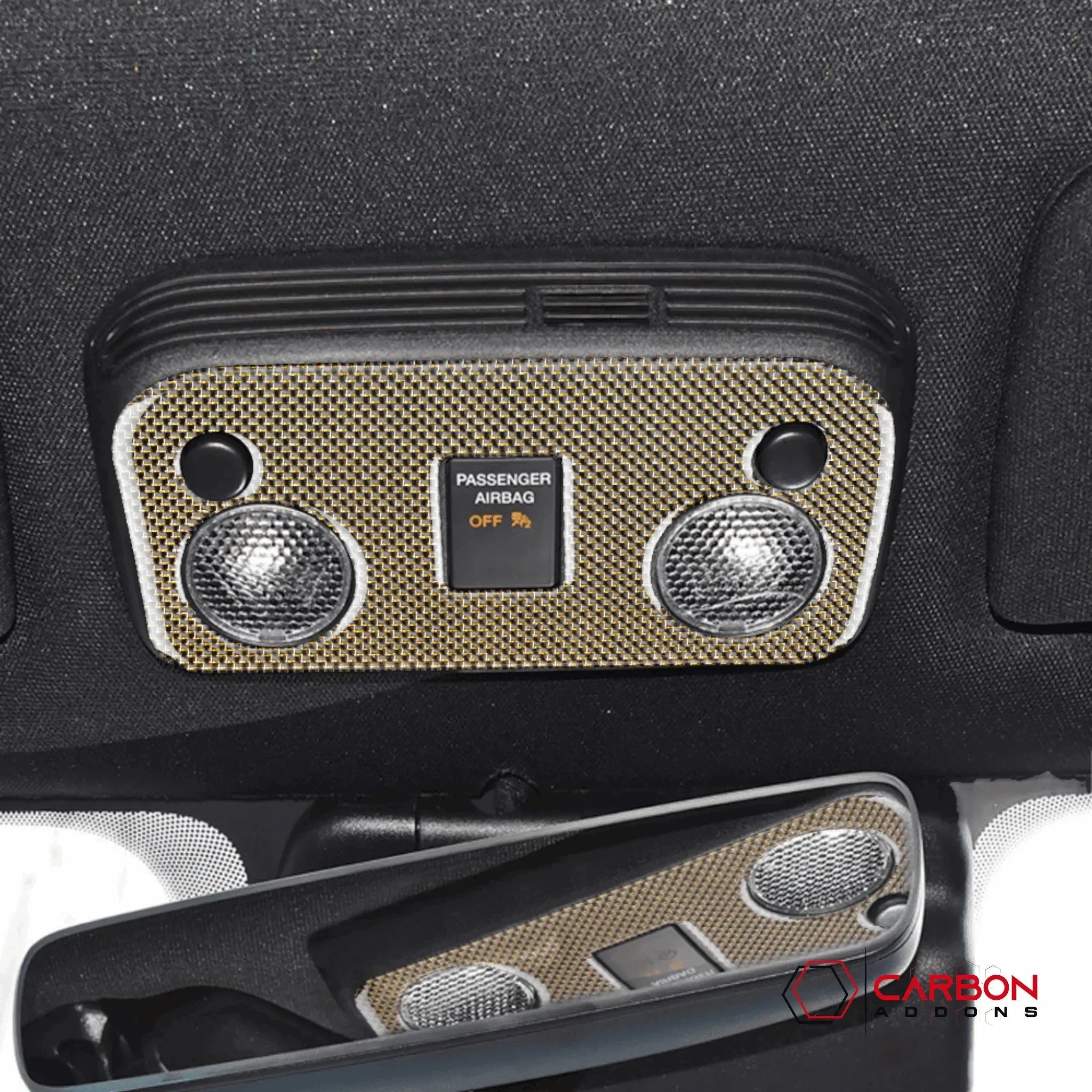 Carbon Fiber Overhead Dome Light Trim Overlay for Ford Mustang 2015-2023 - carbonaddons Carbon Fiber Parts, Accessories, Upgrades, Mods