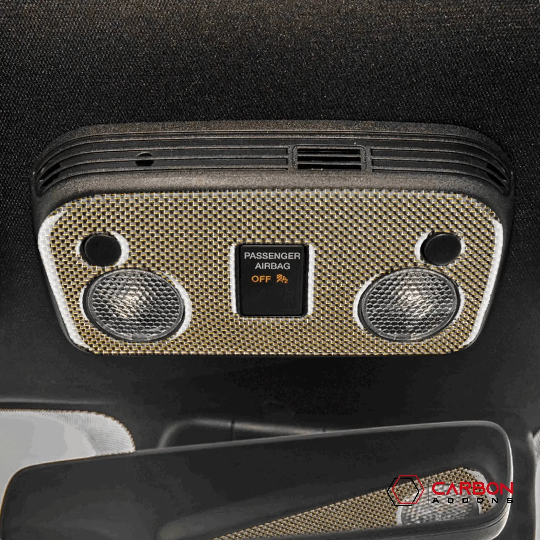 Carbon Fiber Overhead Dome Light Trim Overlay for Ford Mustang 2015-2023 - carbonaddons Carbon Fiber Parts, Accessories, Upgrades, Mods