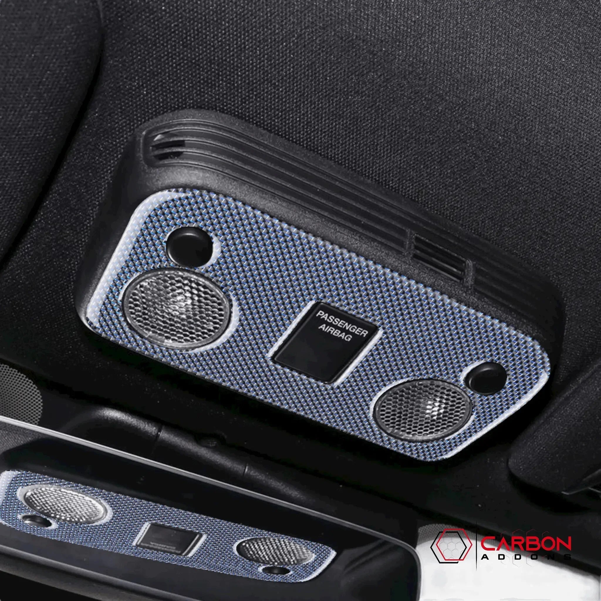 Carbon Fiber Overhead Dome Light Trim Overlay for Ford Mustang 2015-2023 - carbonaddons Carbon Fiber Parts, Accessories, Upgrades, Mods