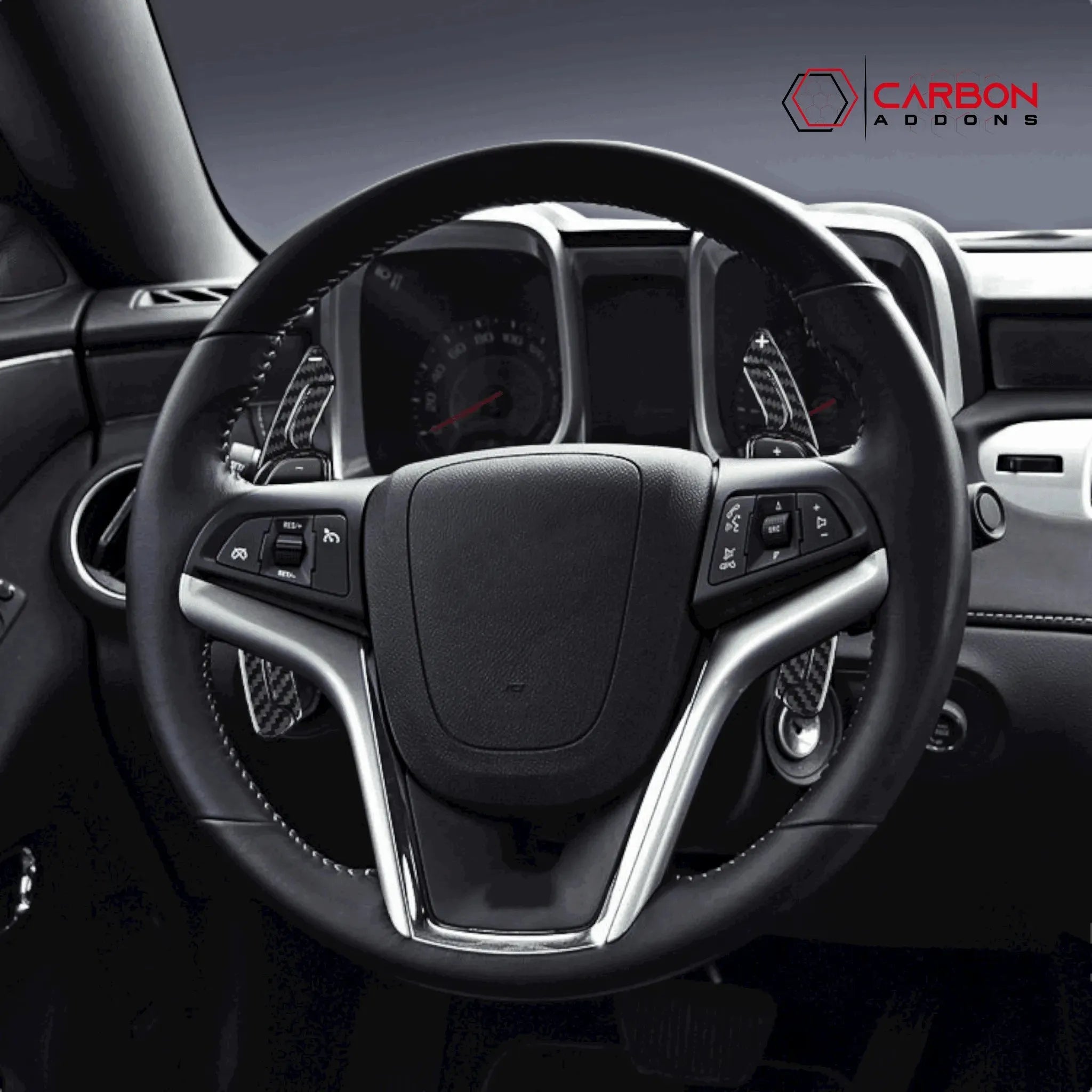 Carbon Fiber Paddle Shifter Extension | 2012-2015 Chevy 5th Gen Camaro - carbonaddons Carbon Fiber Parts, Accessories, Upgrades, Mods