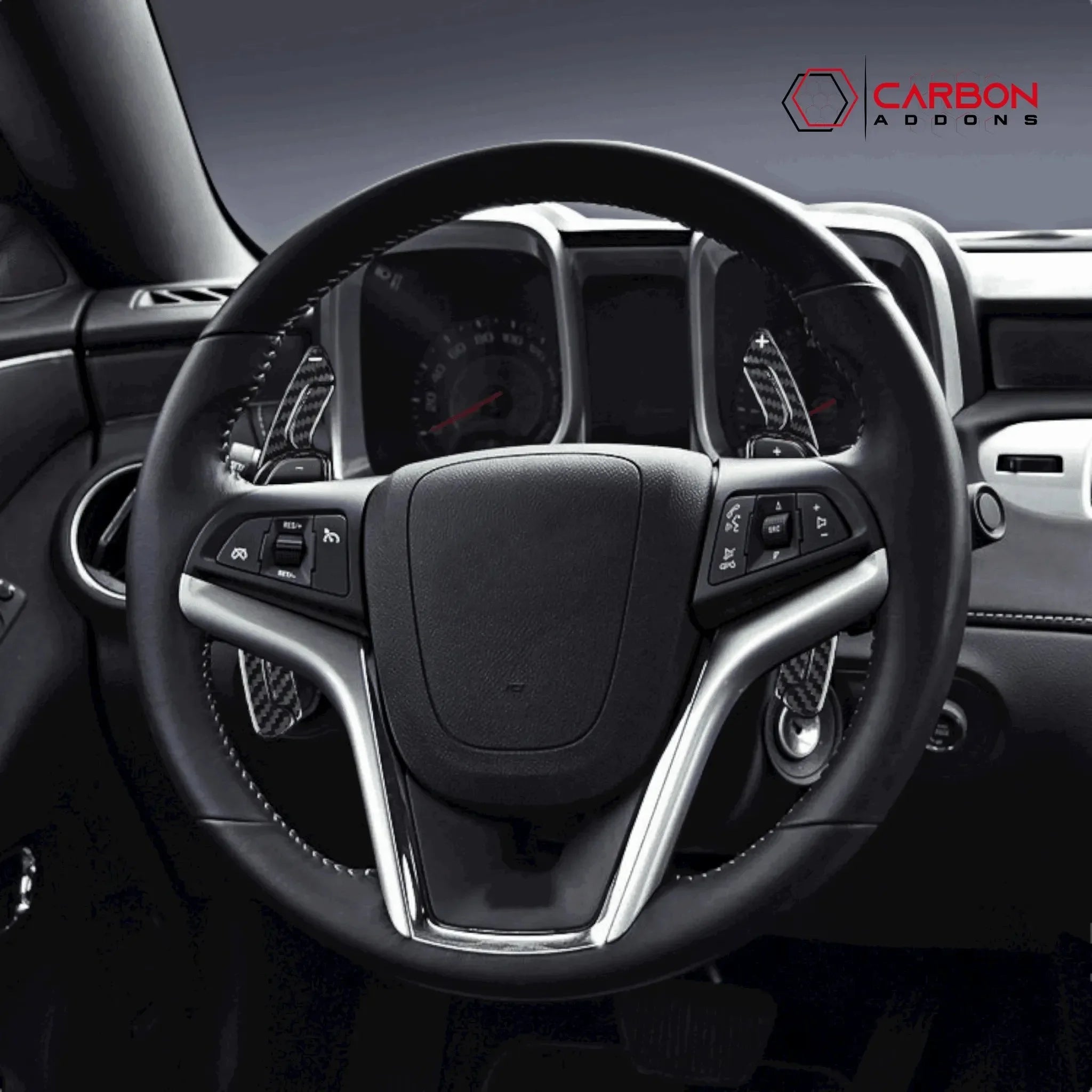 Carbon Fiber Paddle Shifter Extension | 2012-2015 Chevy 5th Gen Camaro - carbonaddons Carbon Fiber Parts, Accessories, Upgrades, Mods