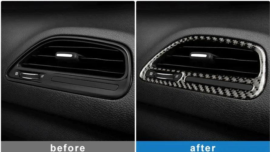 Carbon Fiber Passenger Air Vent Overlay for Dodge Challenger 2015-2023 - carbonaddons Carbon Fiber Parts, Accessories, Upgrades, Mods