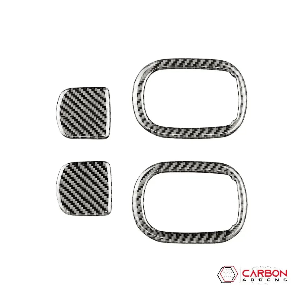 Carbon Fiber Rear Seat Pull Trim and Handle Overlay for Dodge Challenger 2015-2023 - carbonaddons Carbon Fiber Parts, Accessories, Upgrades, Mods