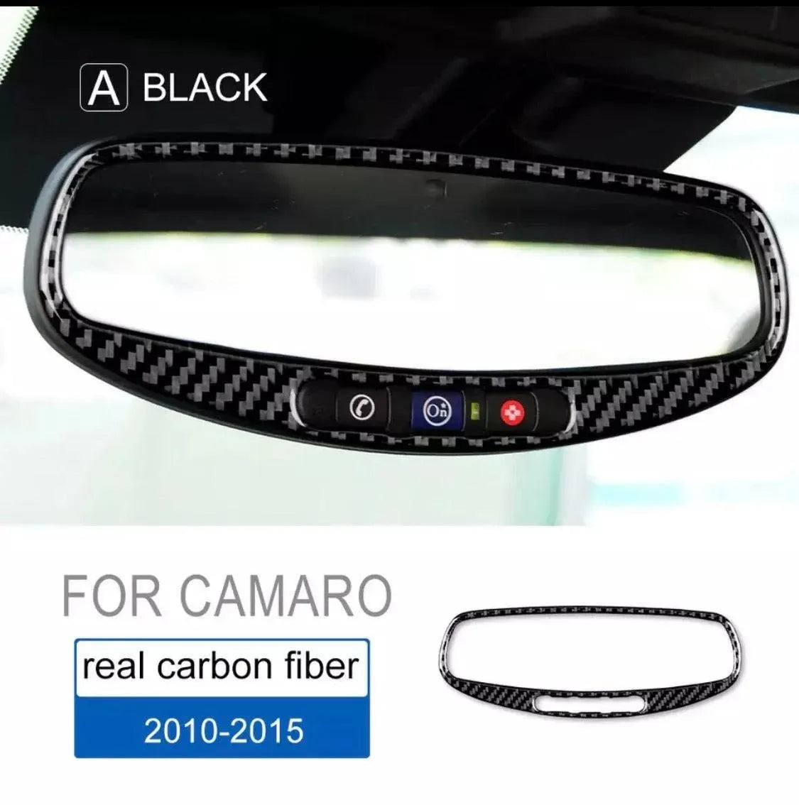 Carbon Fiber Rear-view Mirror Trim Overlay for Chevrolet Camaro 2010-2015 - carbonaddons Carbon Fiber Parts, Accessories, Upgrades, Mods