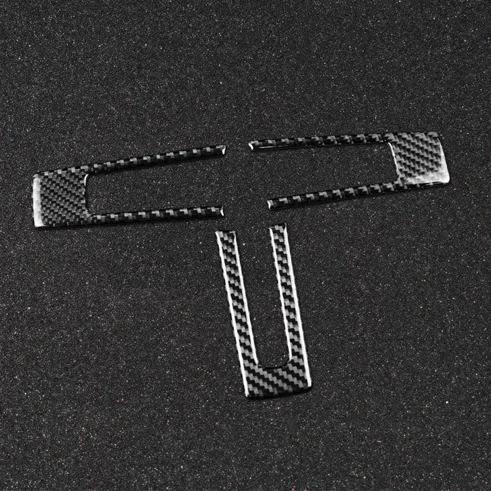 Real carbon fiber T-shaped automotive trim for Ford Mustang or similar American vehicles