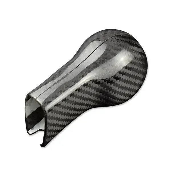 Carbon fiber gear shift knob cover for American vehicles like Mustang, Camaro, or Corvette