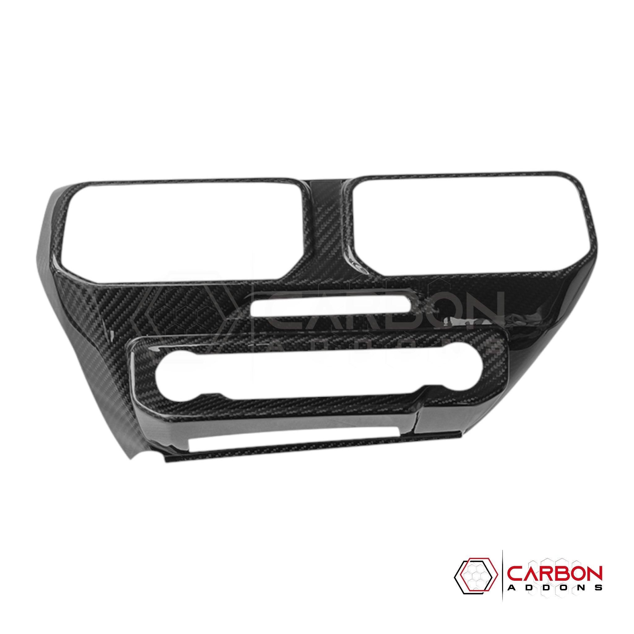 [Coming Soon] 2024-Up S650 Ford Mustang Hard Carbon Fiber Dashboard Center AC Vent Trim Cover - carbonaddons Carbon Fiber Parts, Accessories, Upgrades, Mods