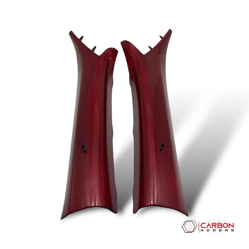 Custom Carbon Fiber Interior A-Pillars trim for 2016-2024 Chevy Camaro - carbonaddons Carbon Fiber Parts, Accessories, Upgrades, Mods